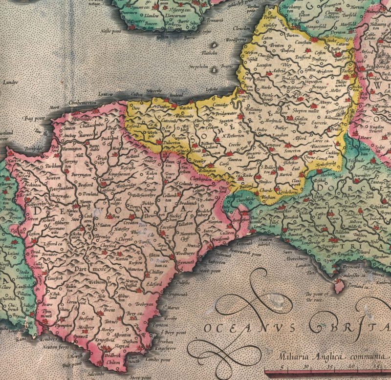 Coloured Gerardus Mercator's map 1620