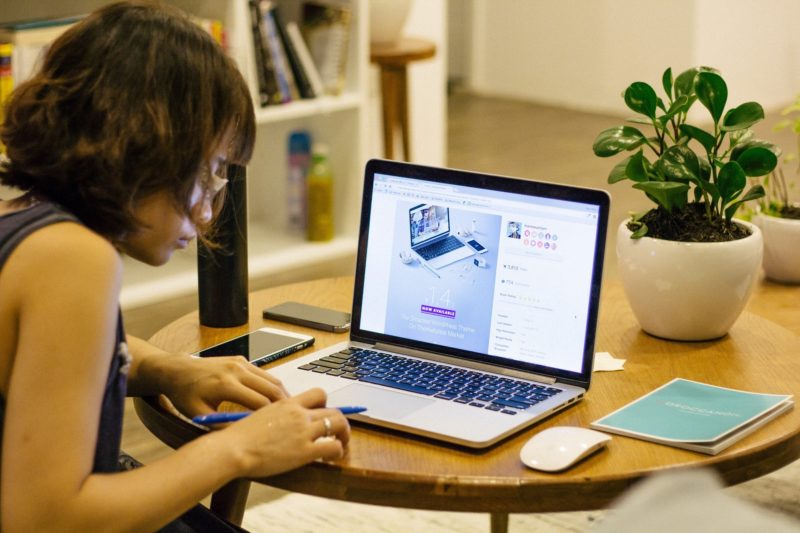 Researcher at computer