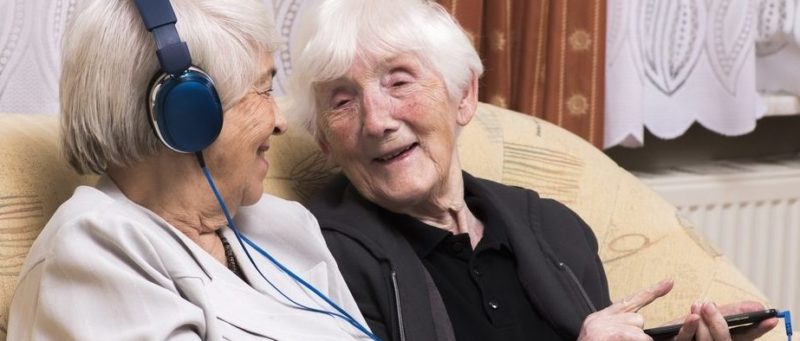 Older people chatting