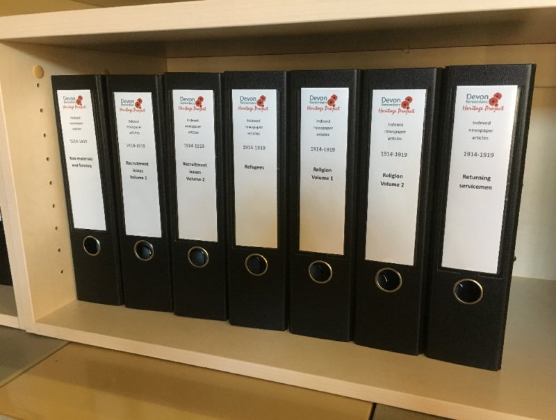 Devon Achive team files. Closed week