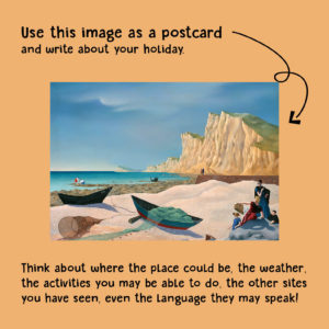 beach scene with boats