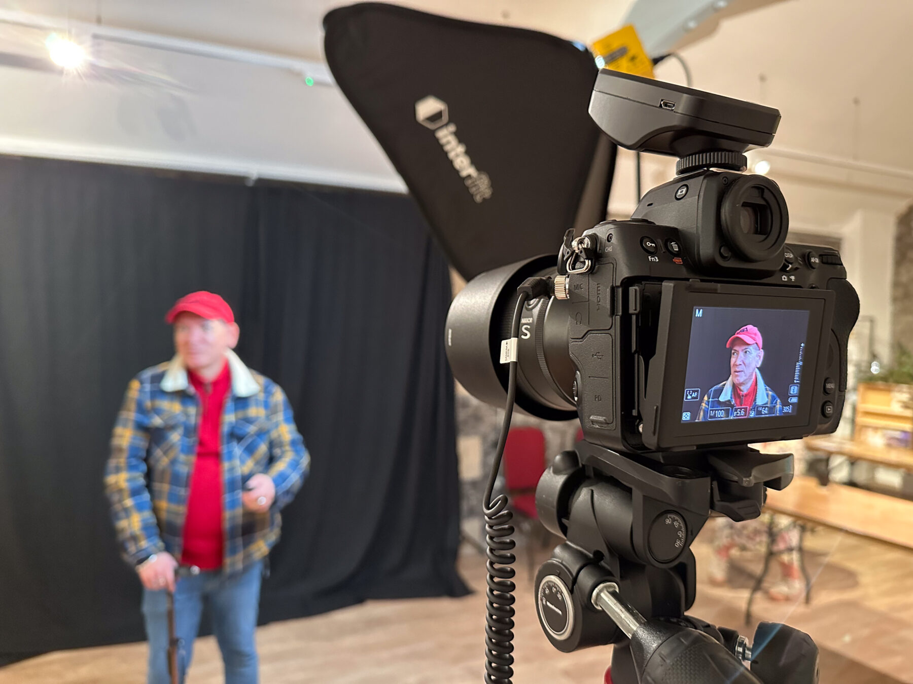 Participant taking a self-portrait.
