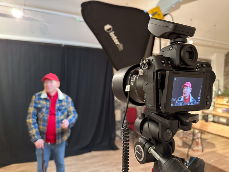 Image showing camera set up for a professional photo.